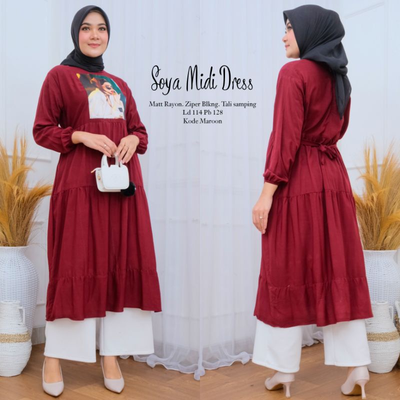 Terbaru Gamis Kaftan Super Jumbo Bisa Busui Bahan Rayon Santung Super  Ld 150-160