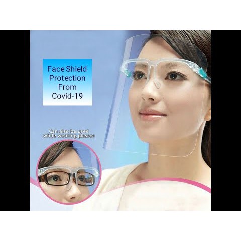 Face Shield Nagita Slavina Mika Bening Transparan Protector Kacamata Anti Bakteri Anti Virus Murah