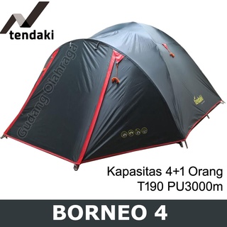 Tenda Tendaki Mis BORNEO 4 / Tenda Camping Dome 4 Orang Double Layer