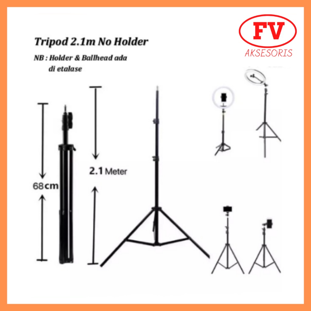 TRIPOD HP / TRIPOD 2 METER / TRIPOD 2.1 METER / 2.1M 2,1M Holder HP Murah / LIGHT STAND TRIPOD 2.1 M