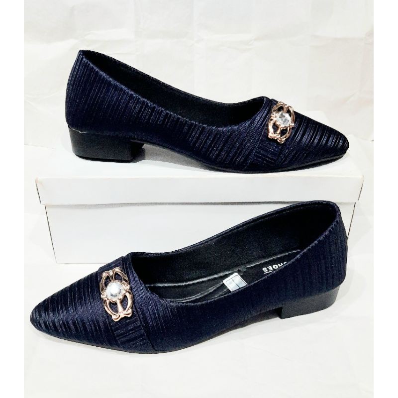 Pansus Wanita Navy Pansus Cewek New Style Flatshoes