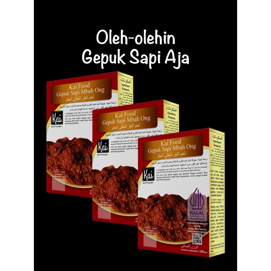 

Trio Hemat 3 GEPUK SAPI MBAH ONG Kai Food 450g