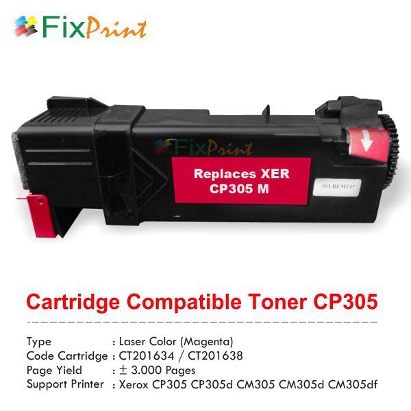 Catridge Compatible Fuji Xerox CP305 Magenta  CT201634 Murah