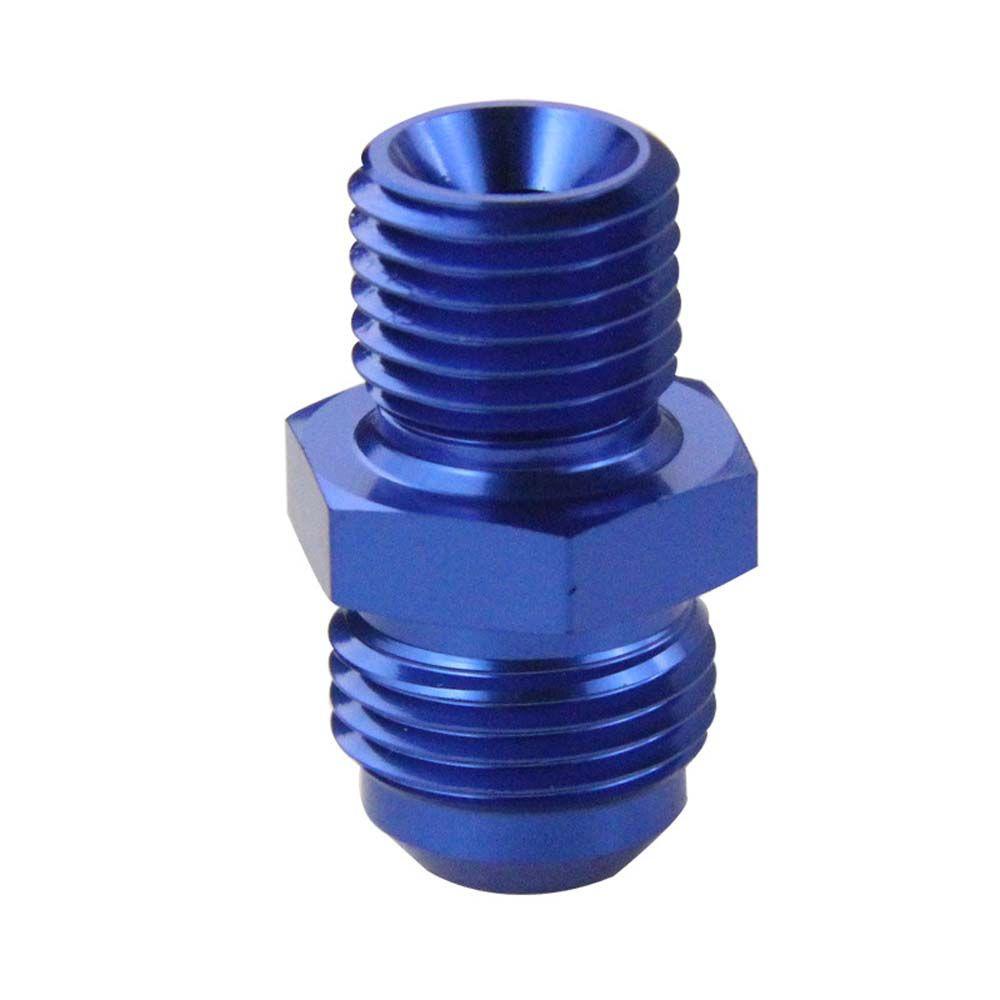 Lanfy Adaptor Lurus Aluminium Fast Flow AN6 AN8 AN4 1per8 NPT fitting Selang Otomatis Biru