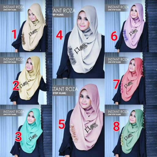Reseller Hijab Murah  instan Roza One Step Hijab by Flow Jilbab