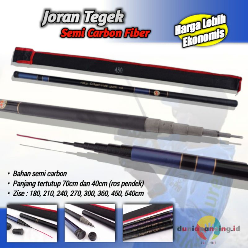 Joran tegek murah iroly haizen audrey daido takayo 180 210 240 270 300 450 carbon fiber pancing kali