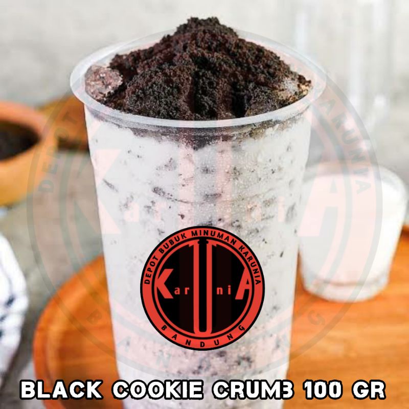 Topping Black Cookie Crumb Crumble 100 gram / Remahan Biskuit untuk Topping Minuman