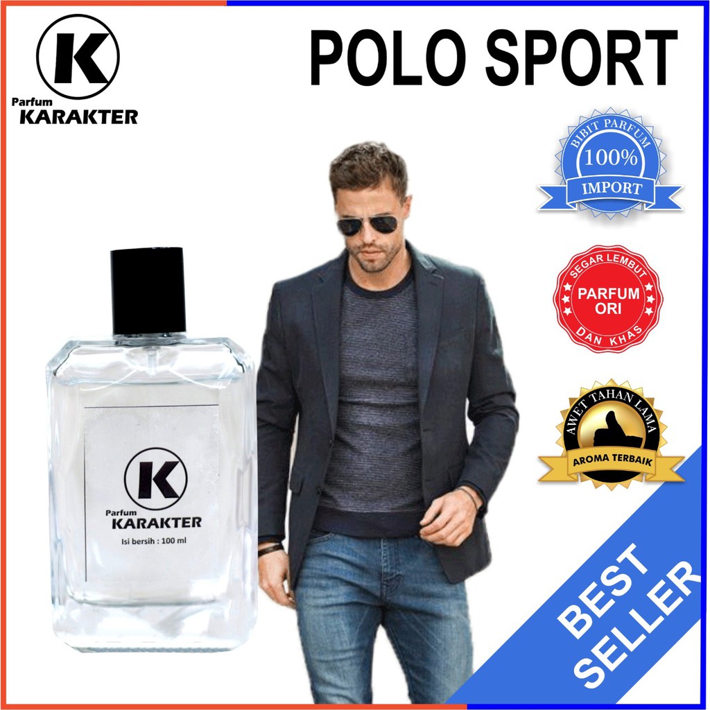 Bisa Cod | Parfum Cowok Polo Sport  Bibit Parfum Import Wangi &amp; Tahan Lama  Kemasan 100ml