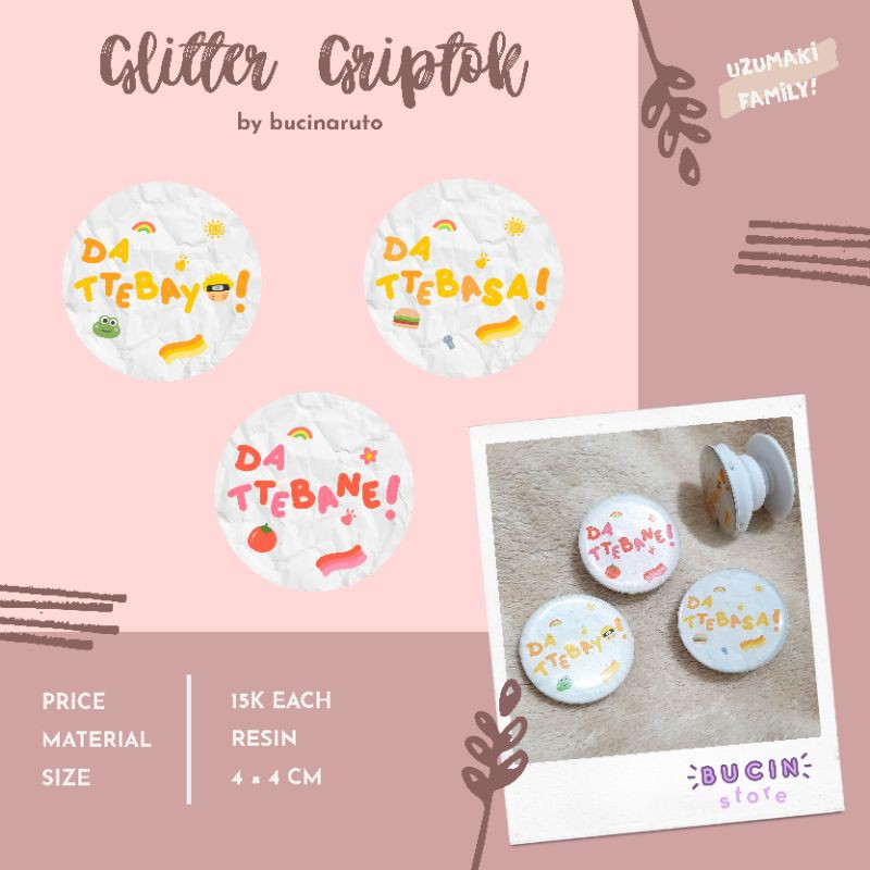 Bucin Store | Naruto Glitter Griptok