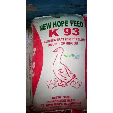 Pakan K93 Konsentrat Itik Bebek Petelur Protein 38% Repack 1 kg