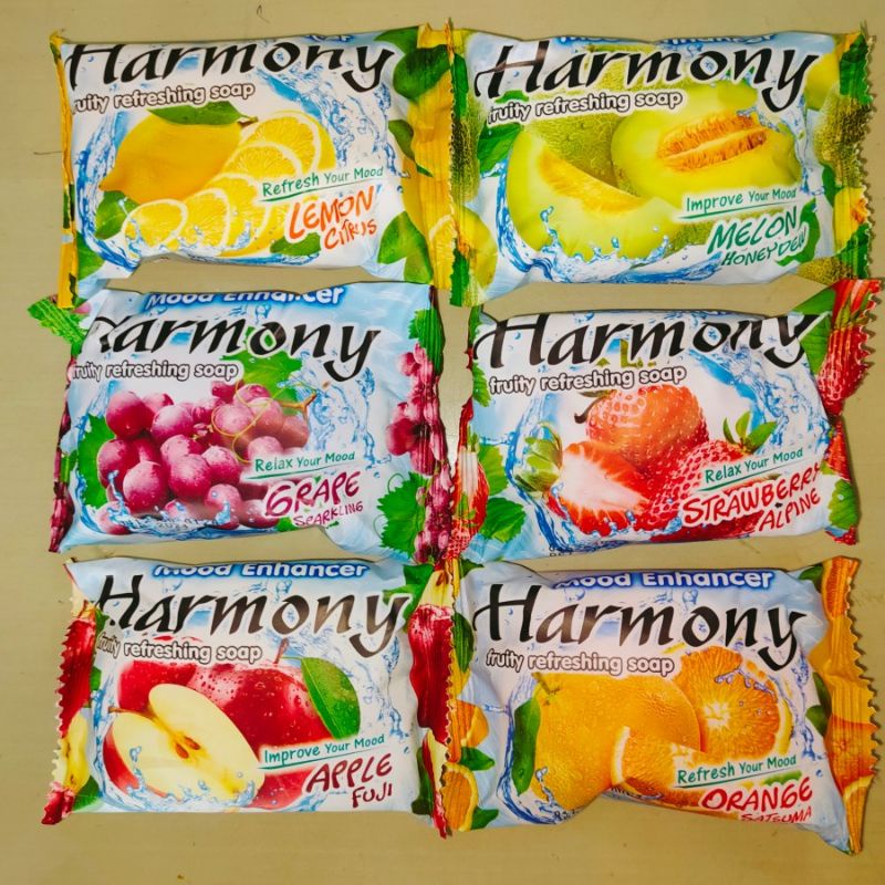 Harmony Sabun Mandi Batang Aroma Buah Lemon Melon Apple Grape Strawberry Wangi Harum Fruity Refreshi