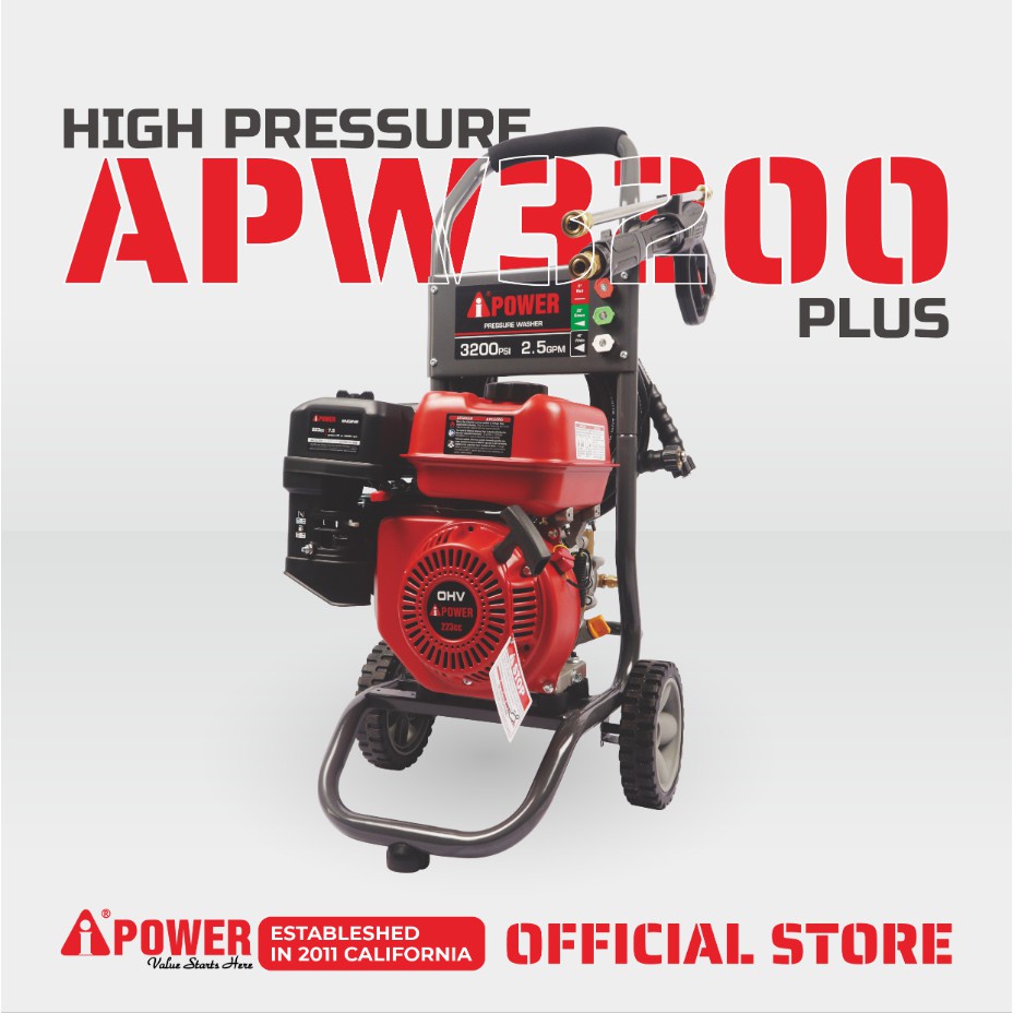 [COD] GASOLINE PREASSURE WASHER APW3200 PLUS AXIAL PUMP BRASS HEAD PUMP 3.6 LITER 3PCS NOZZLE 3200 P