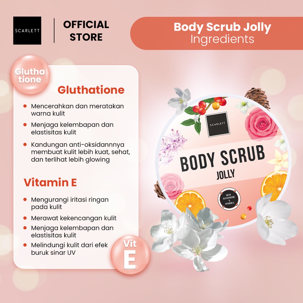 READY ! SCARLETT JOLLY SERIES - JOLLY BODY LOTION/BODY CREAM/BODY SERUM/LULUR/SABUN SHOWER SCRUB SCARLETT