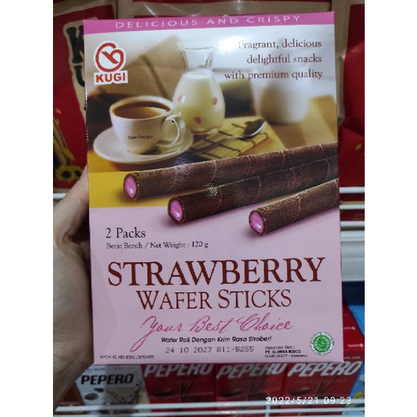 

Kugi waferstick 120gr chocolate n strawberry