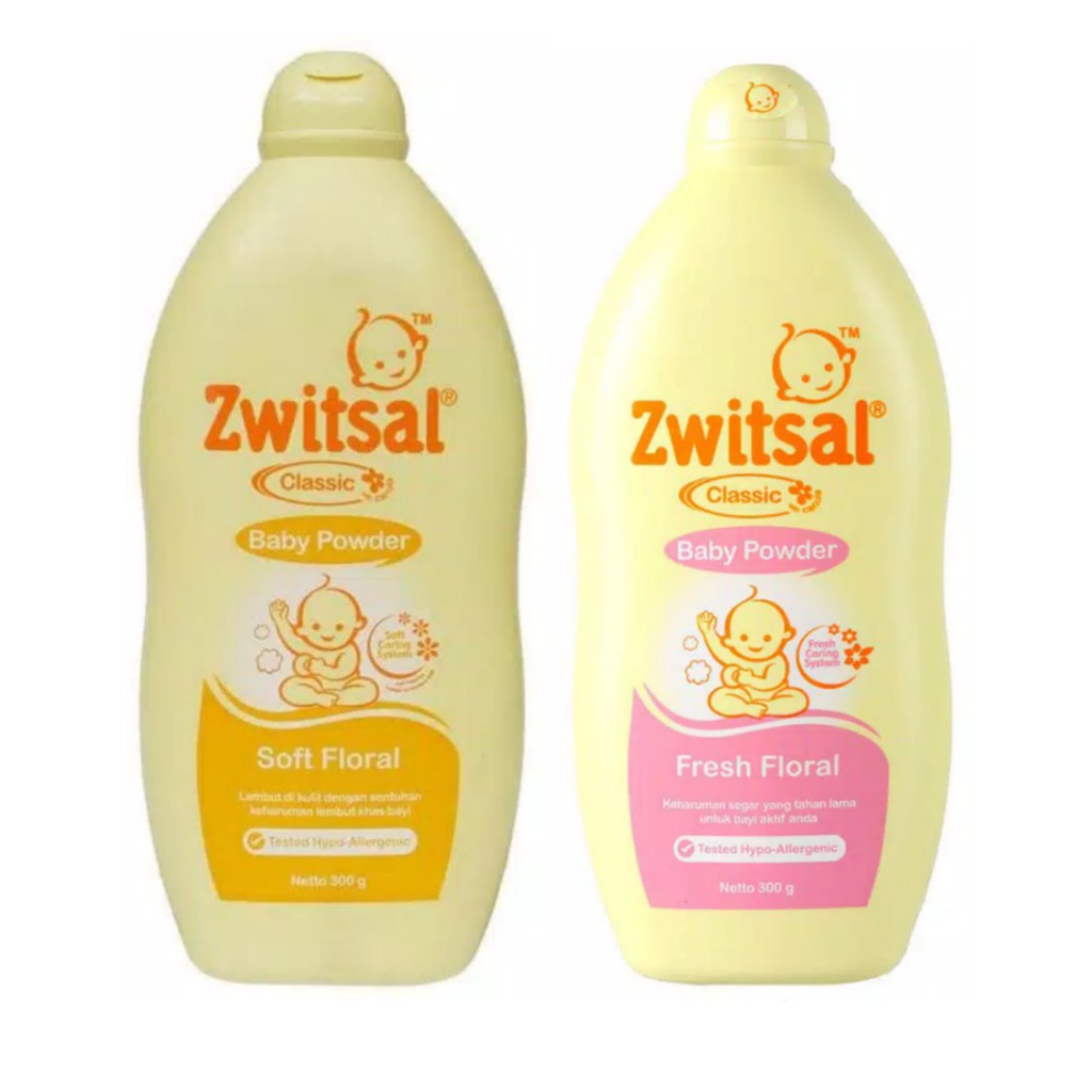 Zwitsal Classic Baby Powder Fresh Floral / Soft Floral 300g