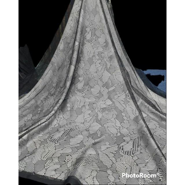 [BISA COD] KAIN BROKAT SANTILI METERAN / BAHAN TILLE SANTILI METERAN