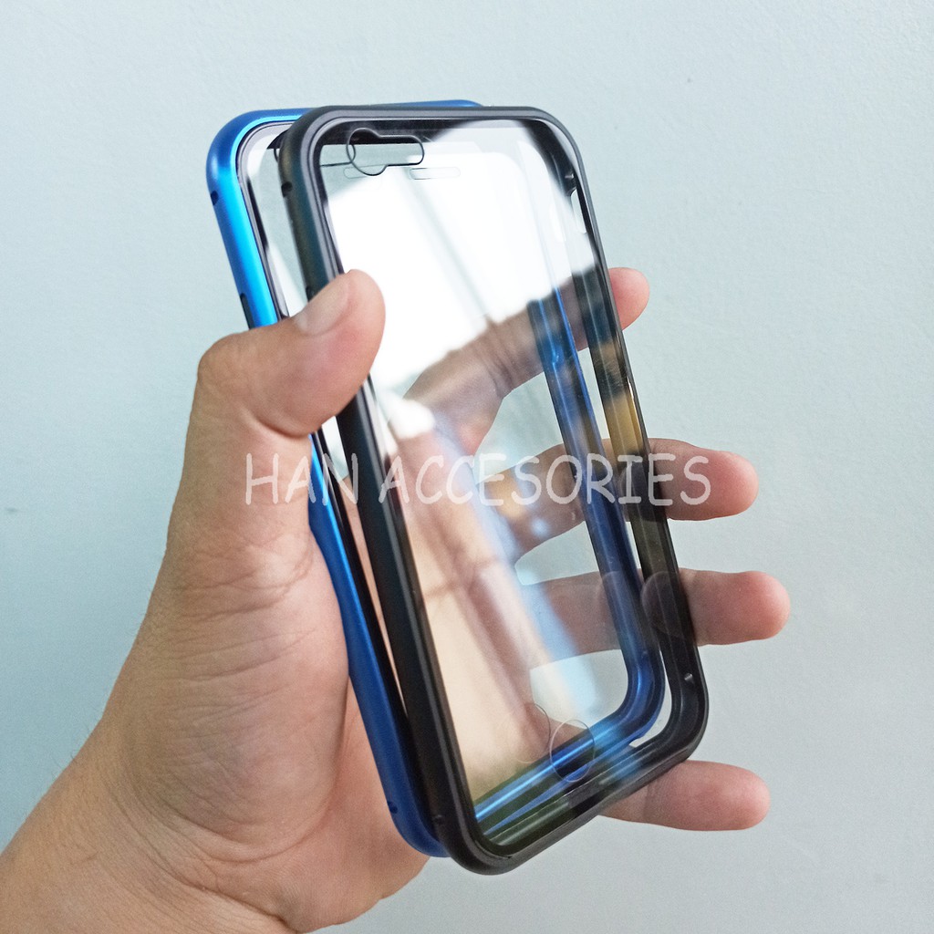 IPHONE 6/6S/6+/6S+ Case Magnetic 360 FULL GLASS Depan dan Belakang - Full Protection