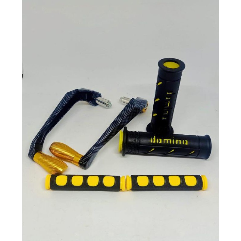 [Paket 3in1] Proguard Carbon Sabit +Grip Domino Motor Variasi + Karet Handle Universal