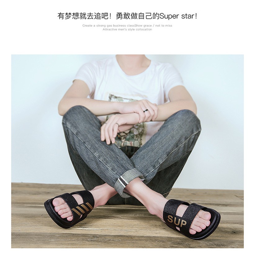 Ambigo Sandal Sendal Kasual Import Pria Wanita - Sandal SUP Korean Style Sendal Outdoor Casual Santai