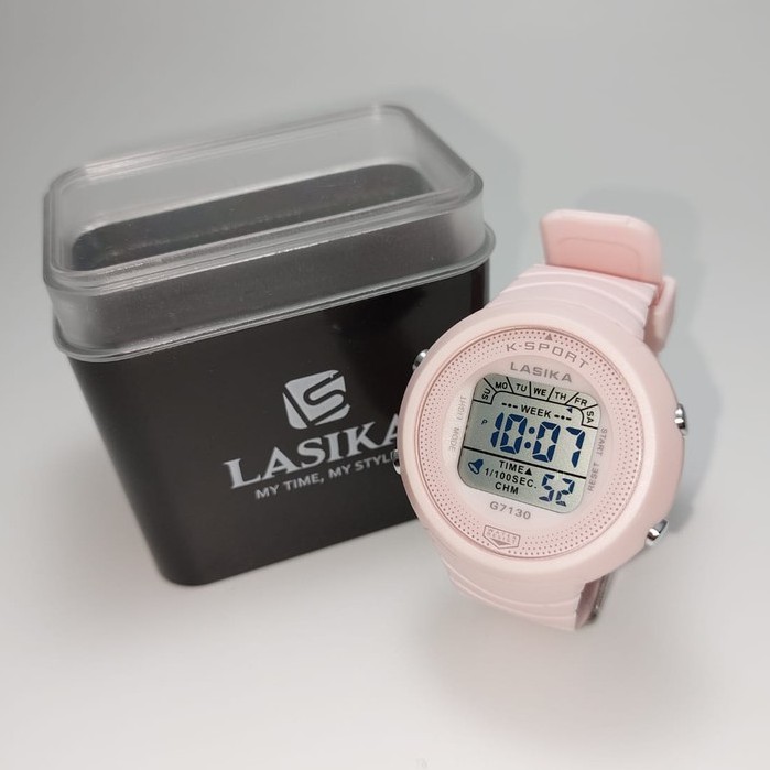 UNISEX Jam Tangan Premium Digital Lasika Type 7130 Series Warna Water Resist