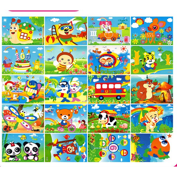 SMALL DIY EVA STICKER - Ukuran 17.5x12.5cm art n craft