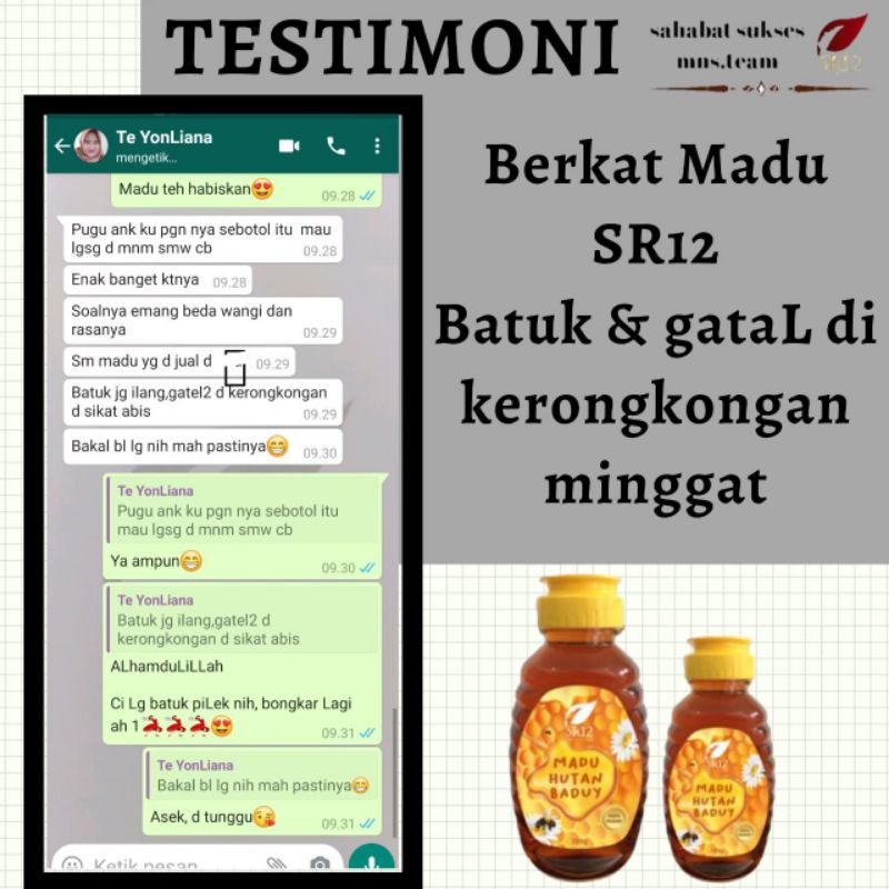 Madu Hutan Baduy/ Madu 100% Murni/ Madu Asli SR12/ Madu Hutan Asli Murni