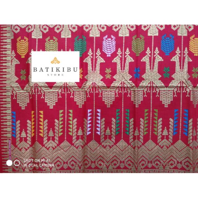 Kain Batik Pekalongan Bali Prada Motif 08 Merah Unggul Jaya