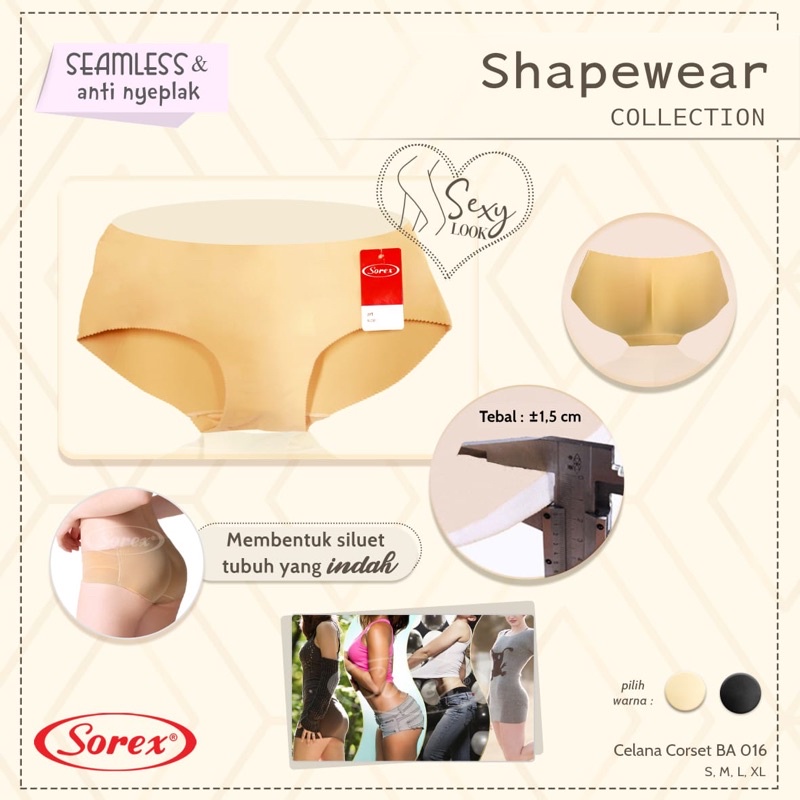 Celana Pantat Busa | Celana Korset Busa Shapewear SOREX BA016