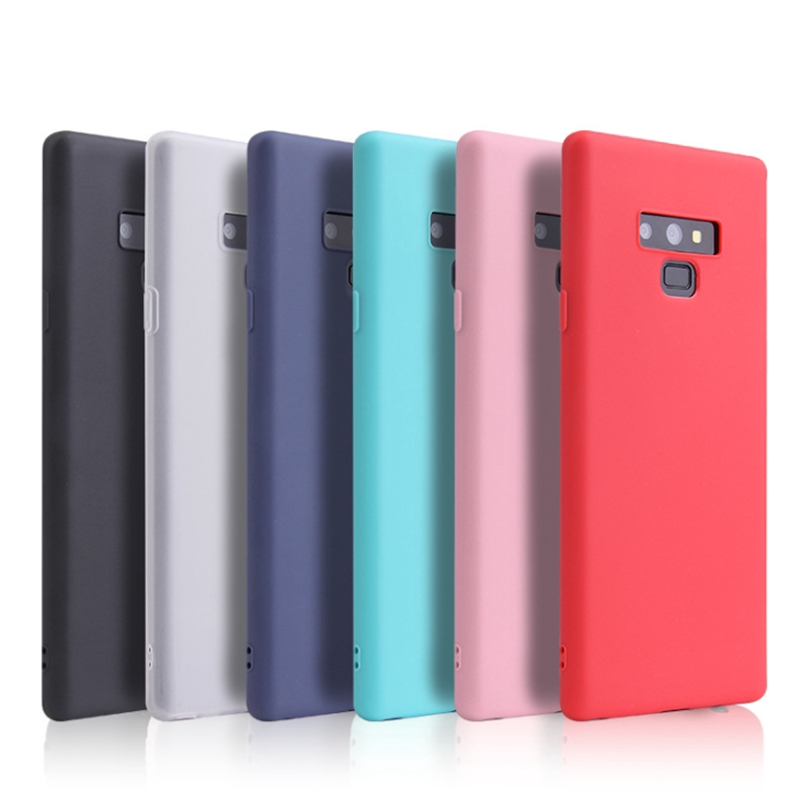 Soft Case Cover Silikon Matte Warna Permen untuk Samsung