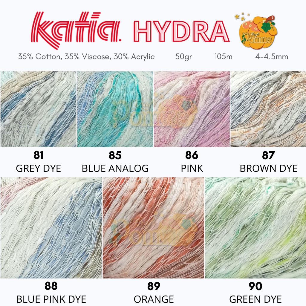 BENANG RAJUT PREMIUM IMPORT - KATIA HYDRA - MADE IN SPAIN PREMIUM KNITTING YARN