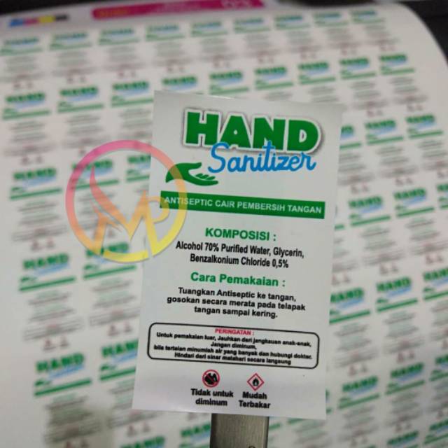 

Stiker botol hand sanitizer anti air