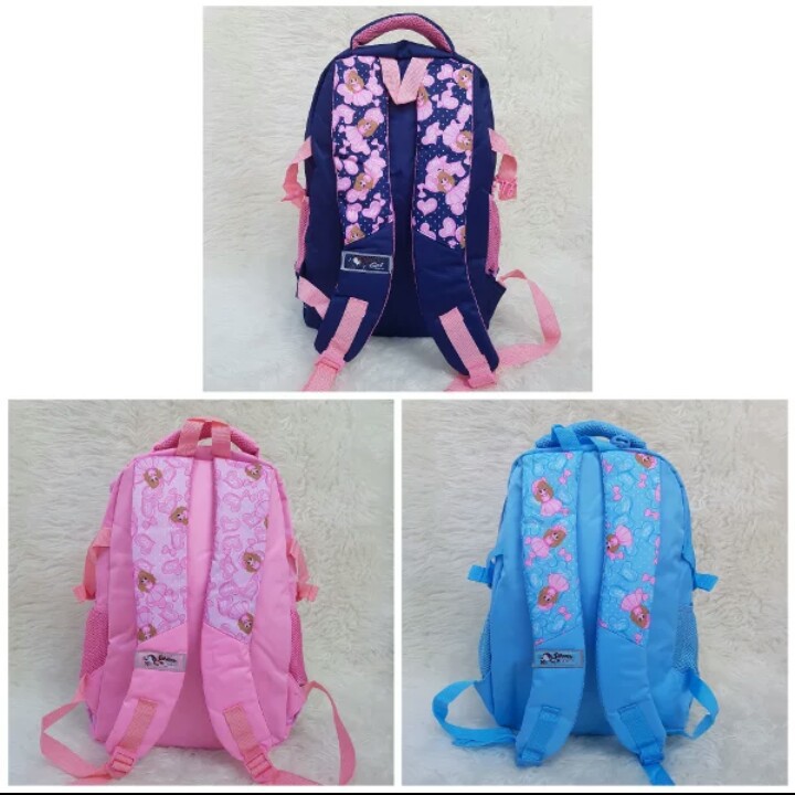 silver girl tas ransel anak tas sekolah anak tas alto anak original - free rain cover