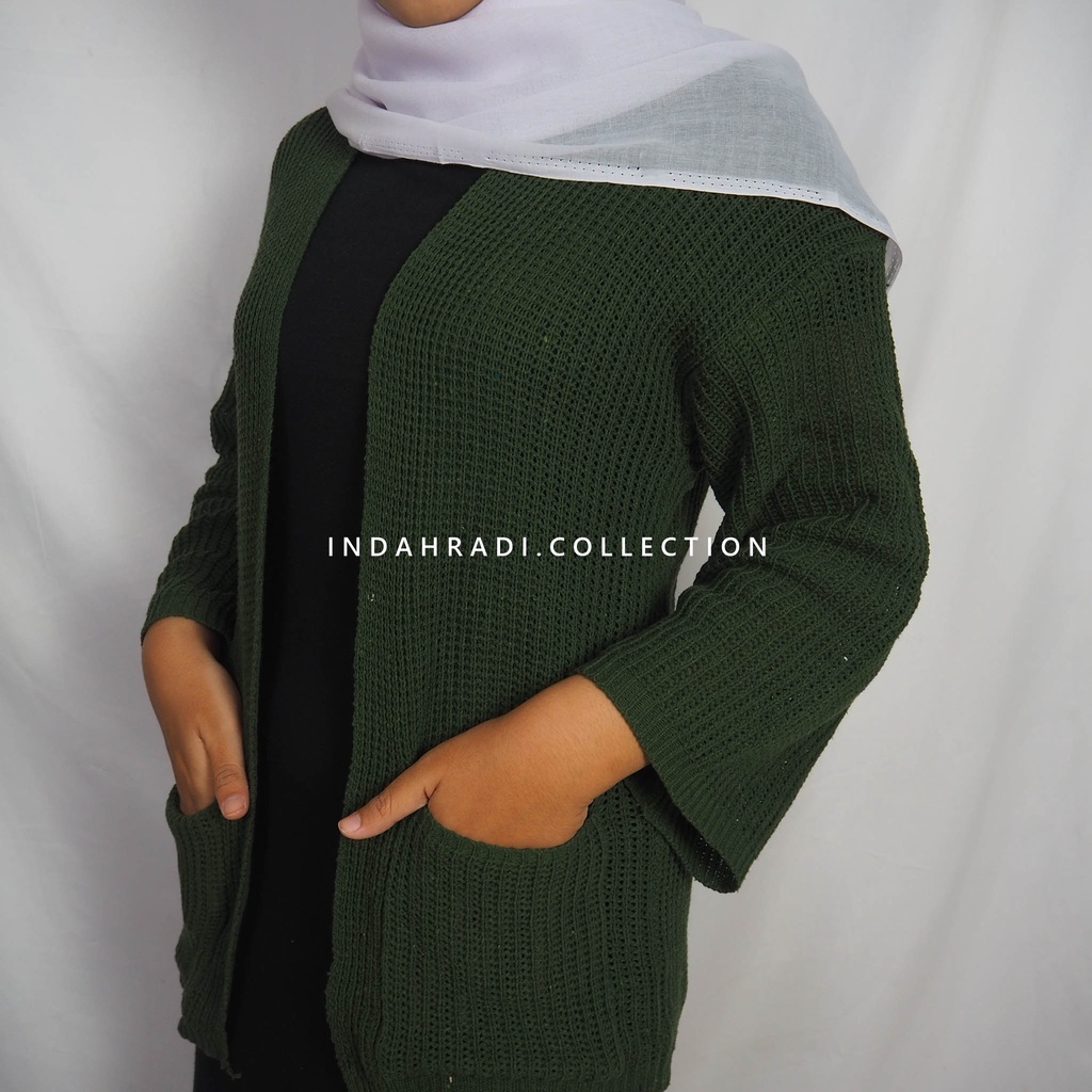 CARDIGAN RAJUT TEBAL OVERSIZE BIG SIZE 7 SAUGE CROP CARDIE WANITA SWEATER BASIC