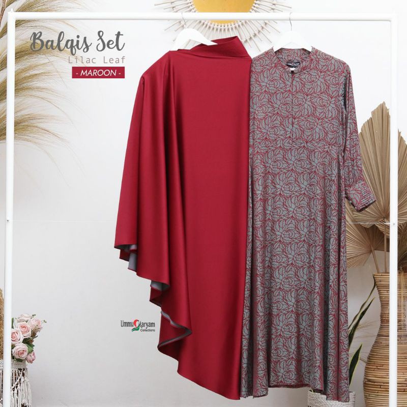 Set Balqis Lilac Heart Free Cadar Tali By UMC ummu maryam Collection