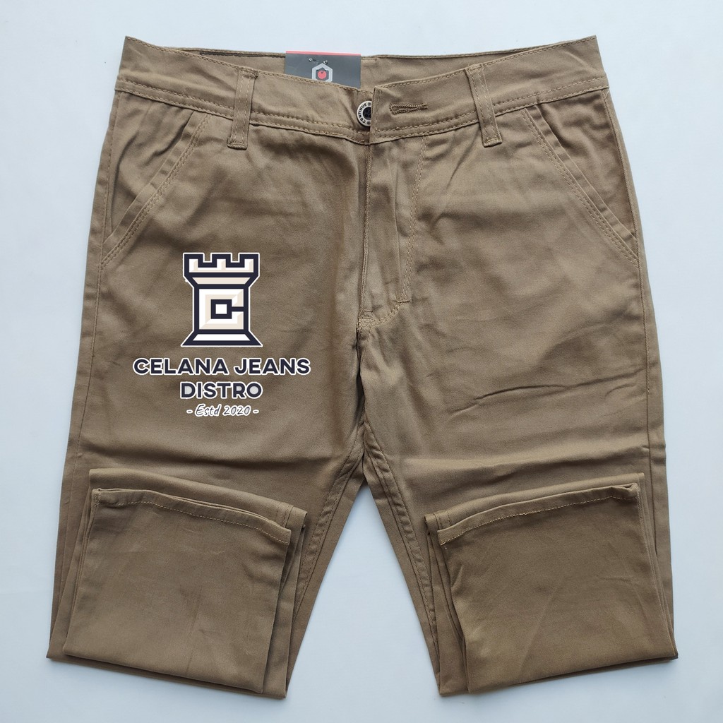 Celana Chino Panjang Mocca Pria Distro Continue