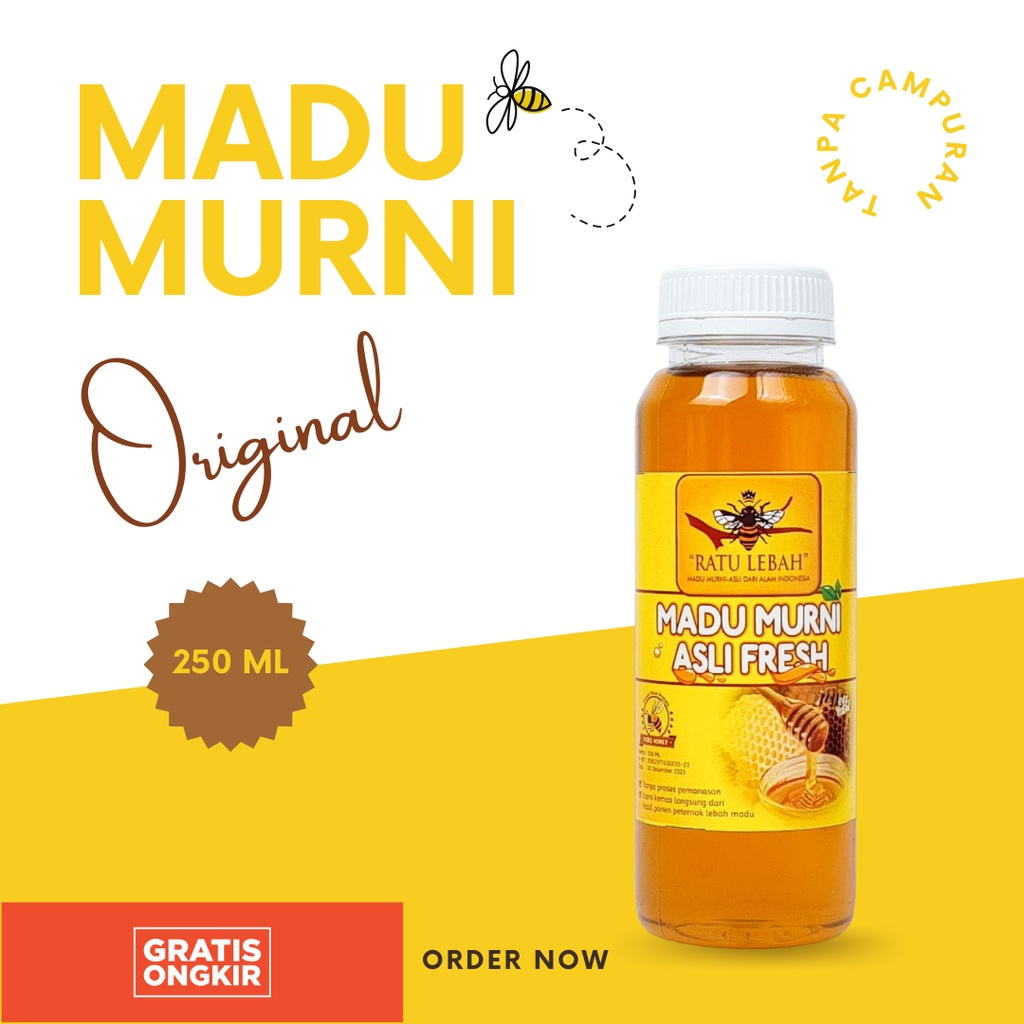 

Madu Asli Madu Murni Madu Murni Asli 100% Ratu Lebah 250ml