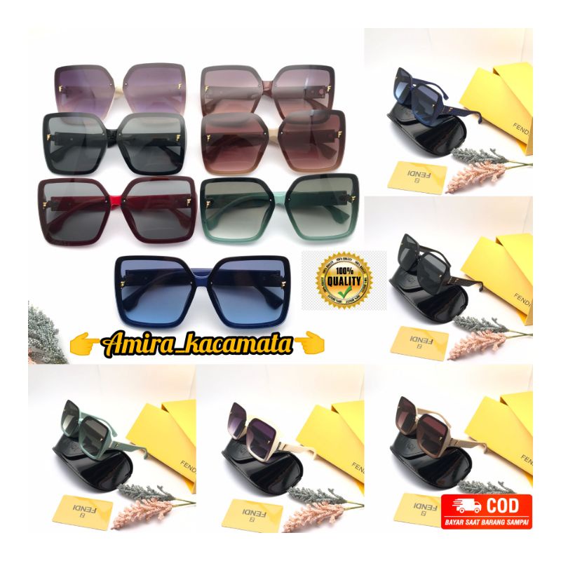 Kacamata Fashion Wanita Kacamata Sunglasses|Fendi|Lensa UV Super Premium
