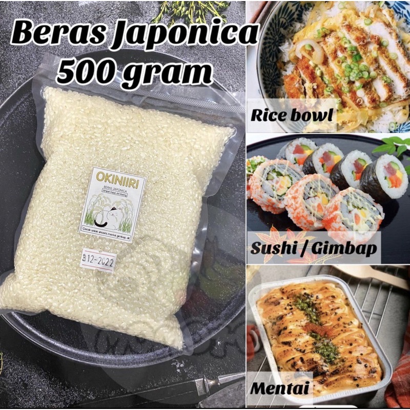 

Beras Sushi Jepang 500 gram Japonica Rice Mentai Pulen Punel