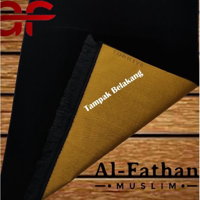 ✿ Sajadah Polos Hitam Turkey Tebal Bludru Sajadah Dewasa Ukuran Besar ➻