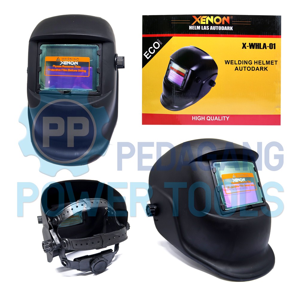 XENON HELM LAS OTOMATIS AUTO DARK DARKENING WELDING HELMET KEDOK