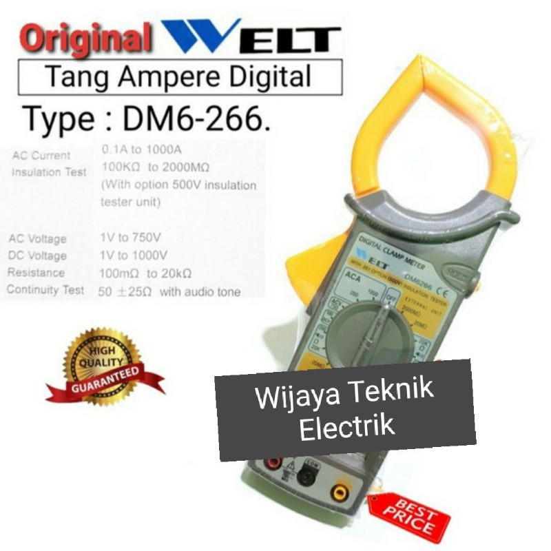 Tang Amper Clamp Meter Digital EWIG DT-266