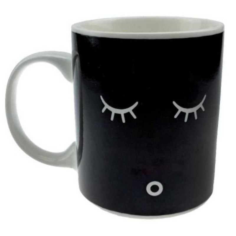 GELAS / MUG / CANGKIR COLOR CHANGING SENSITIF SUHU MOTIF SMILE FACE