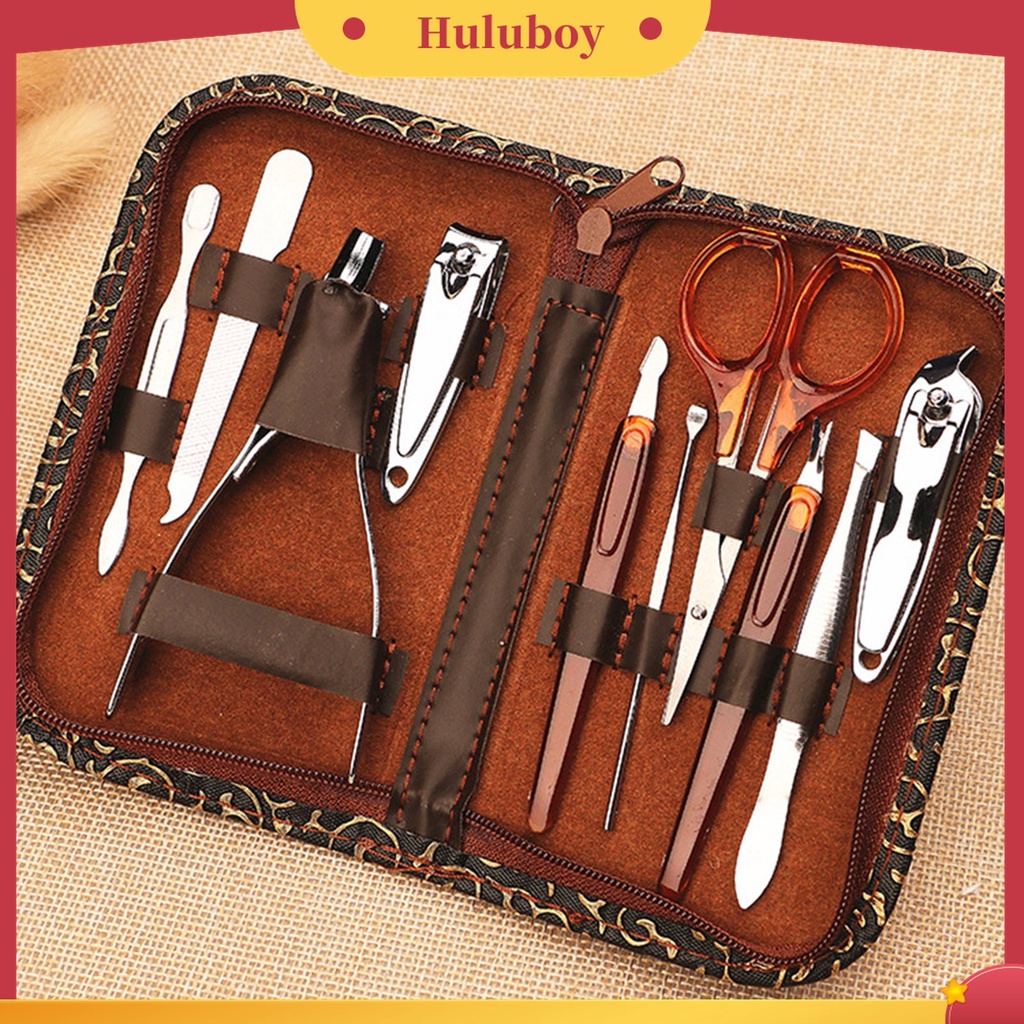 Huluboy Huluboy♡ 10pcs Gunting Kuku Bahan Stainless Steel Untuk Manicure Pedicure