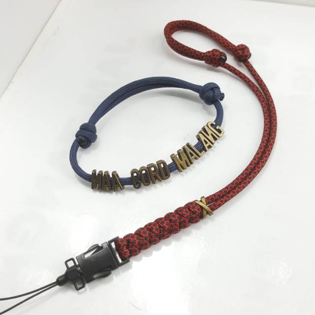 

Lanyard / Tali ID Card Paracord 7 WINDING + BEADS