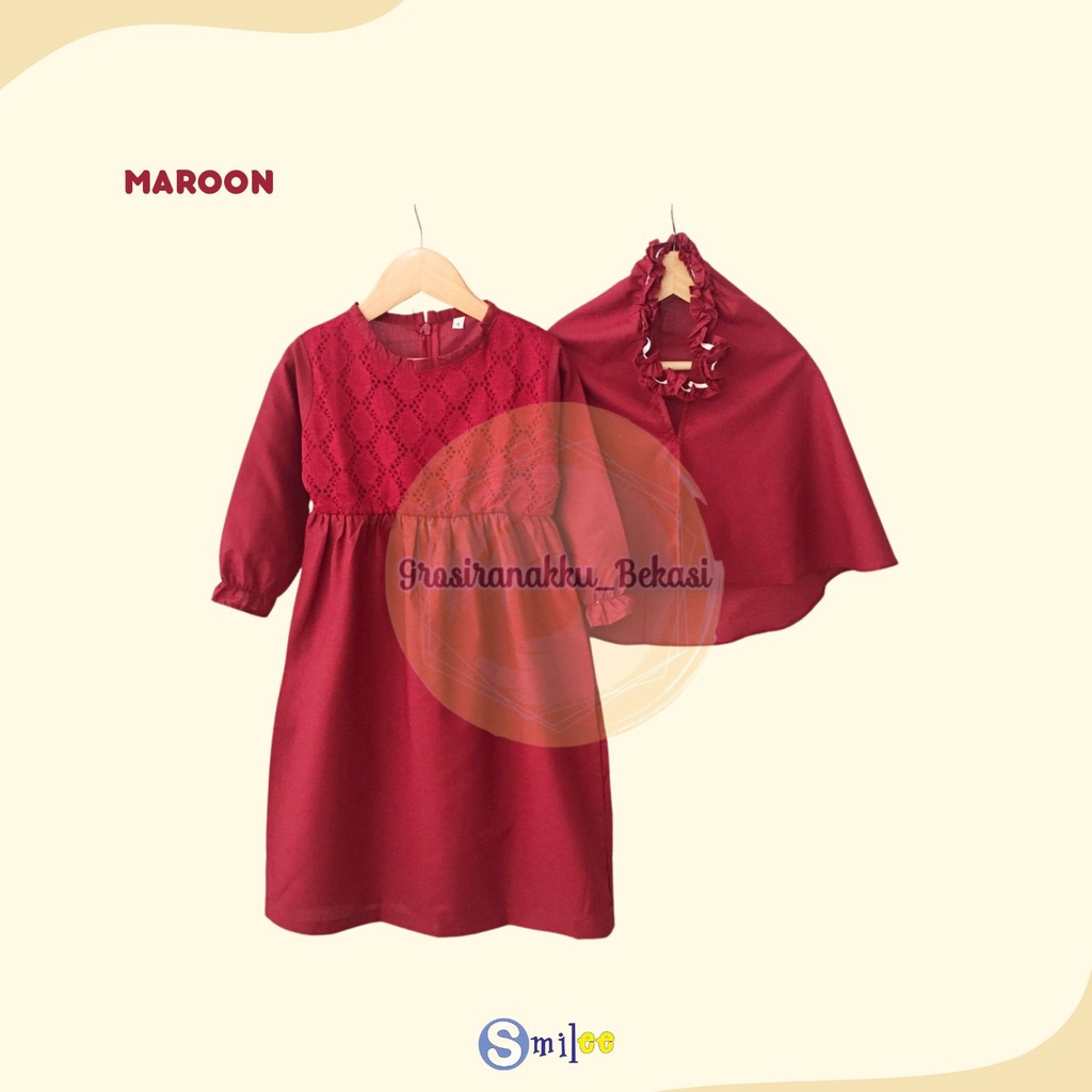 Gamis Anak Brukat Cantik Size 1-6Thn Mix Warna