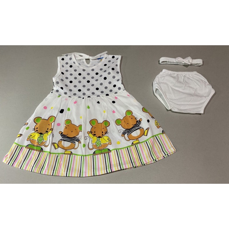 Rok/Dress/Terusan Bayi (1 set dgn celana dalam)