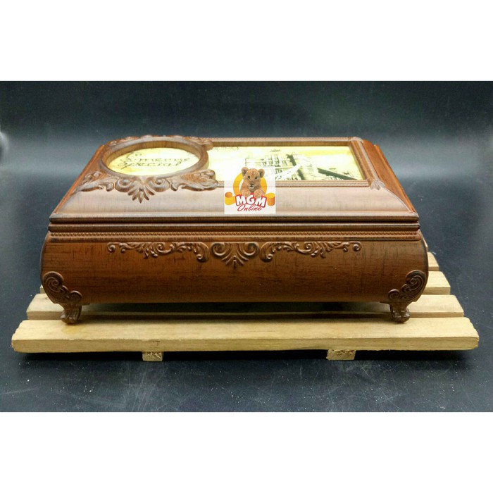 Kotak perhiasan Elegant motif Kayu Kotak musik Jewelry Music Box 11-4