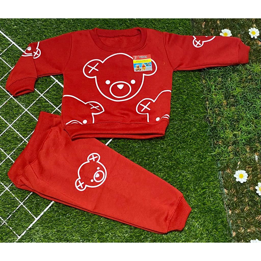 sweater anak lucu murah motif beruang  Setelan 2-18 Bulan