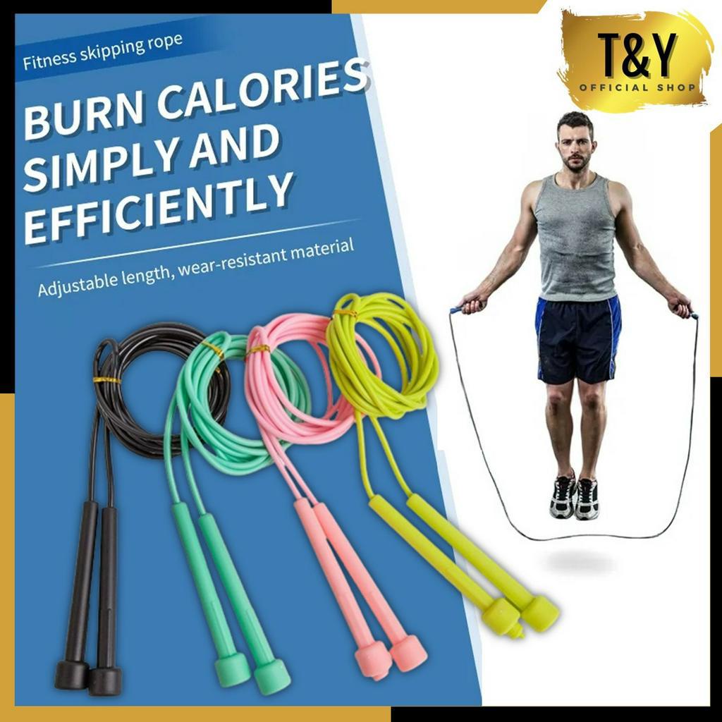 T&amp;Y Tali Skipping Pvc 2.8Mtr Jump Rope Lompat Tali 280cm Speed Rope Active Pvc Jump Rope Jump Rope Lompat Tali Olahraga Pemula Pelatihan Kardio Kebugaran Bergerak