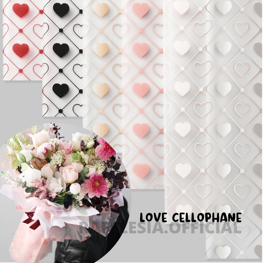 

[5 LEMBAR] FLOWER WRAPPING LOVE CELLOPHANE WATERPROOF KERTAS BUKET BUNGA FLOWER WRAP/ PEMBUNGKUS